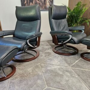 2 stk. Stressless® Aura(L) Signature lenestol fra Ekornes