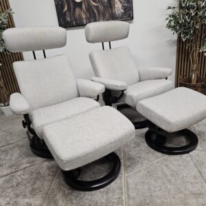 2 stk. Stressless® Orion(M) lenestoler m/krakk fra Ekornes