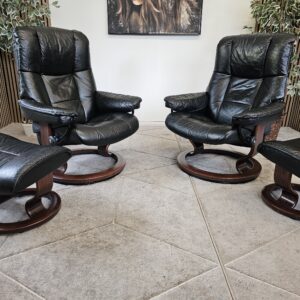 2 stk. Stressless® Mayfair(M) lenestoler m/krakk fra Ekorne