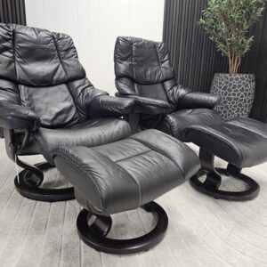 2 stk. Stressless® Reno (L) lenestoler m/krakk fra Ekornes