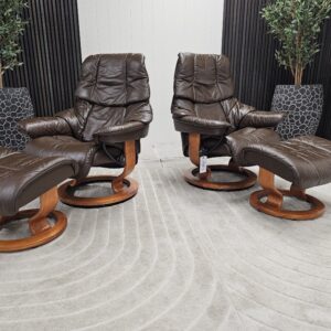 2 stk. Stressless® Reno (S) lenestoler m/krakk