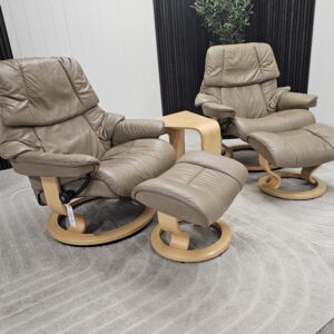 Komplett Stressless Reno sett (L) m/krakker og bord