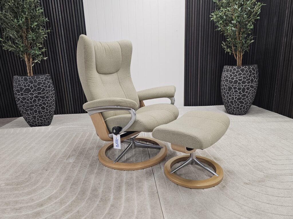 Stressless® Wing (M) Signatur lenestol m/krakk fra Ekornes