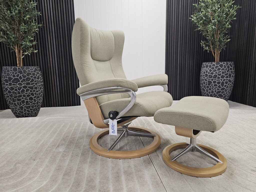 Stressless® Wing (M) Signatur lenestol m/krakk fra Ekornes