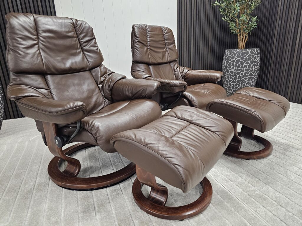 2 stk. Stressless® Reno (M+ S) lenestol m/krakk fra Ekornes