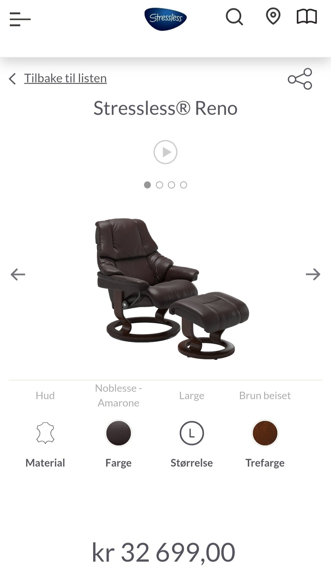 2 stk. Stressless® Reno (L) m/krakk fra Ekornes- Pent brukt! - Bilde 5