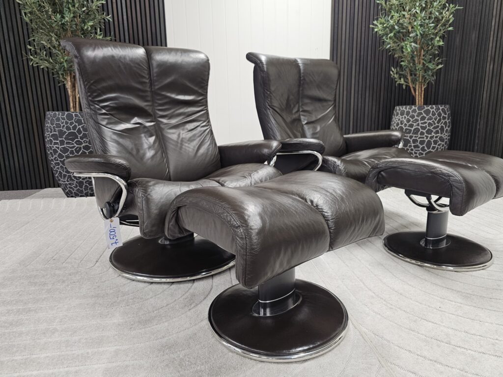 2 stk. Stressless® Blues (L) lenestol m/krakk fra Ekornes