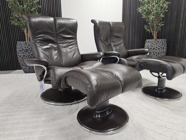 2 stk. Stressless® Blues (L) lenestol m/krakk fra Ekornes