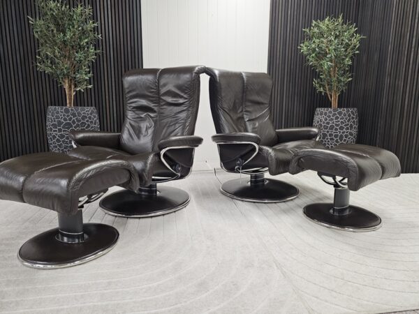 2 stk. Stressless® Blues (L) lenestol m/krakk fra Ekornes
