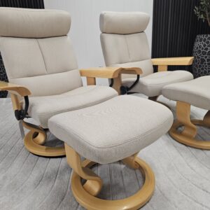 1 stk. Stressless® Classic lenestol- Unik modell med eike armlener