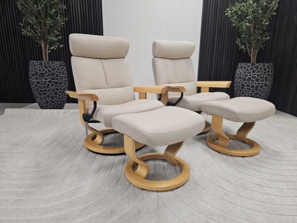 1 stk. Stressless® Classic lenestol- Unik modell med eike armlener