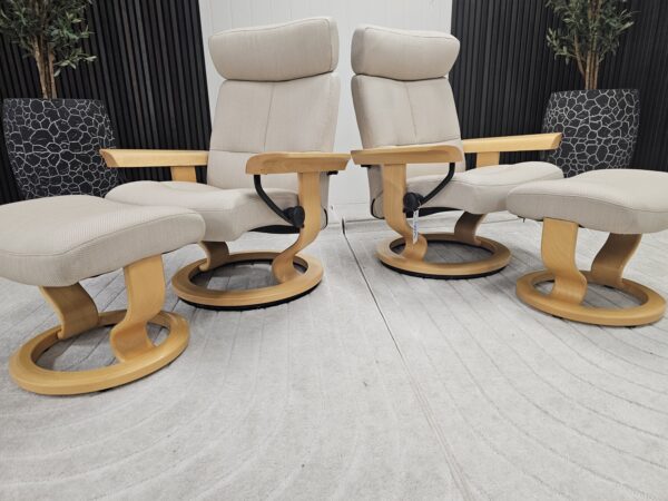 1 stk. Stressless® Classic lenestol- Unik modell med eike armlener