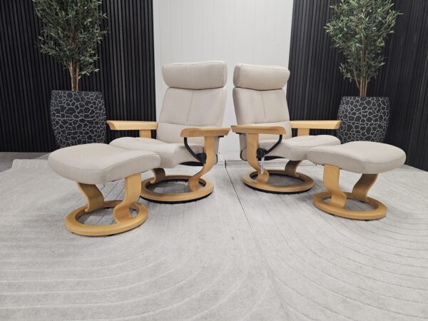 1 stk. Stressless® Classic lenestol- Unik modell med eike armlener