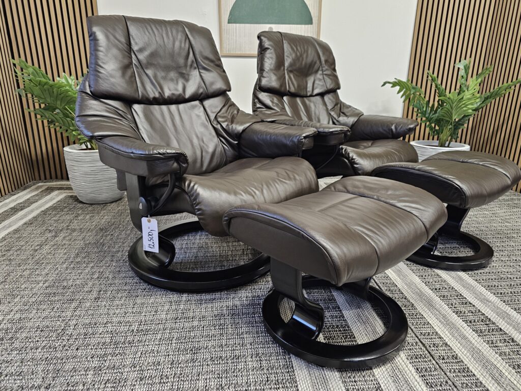 2 stk. Stressless® Reno (M) lenestoler m/krakk fra Ekornes
