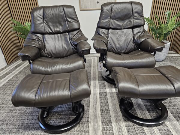 2 stk. Stressless® Reno (M) lenestoler m/krakk fra Ekornes