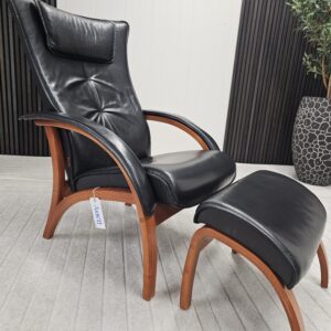 Brunstad Delta Legend lenestol med krakk
