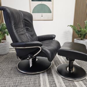 Stressless Blues (L) lenestol med krakk