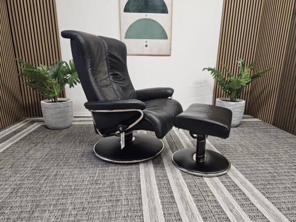 Stressless Blues (L) lenestol med krakk