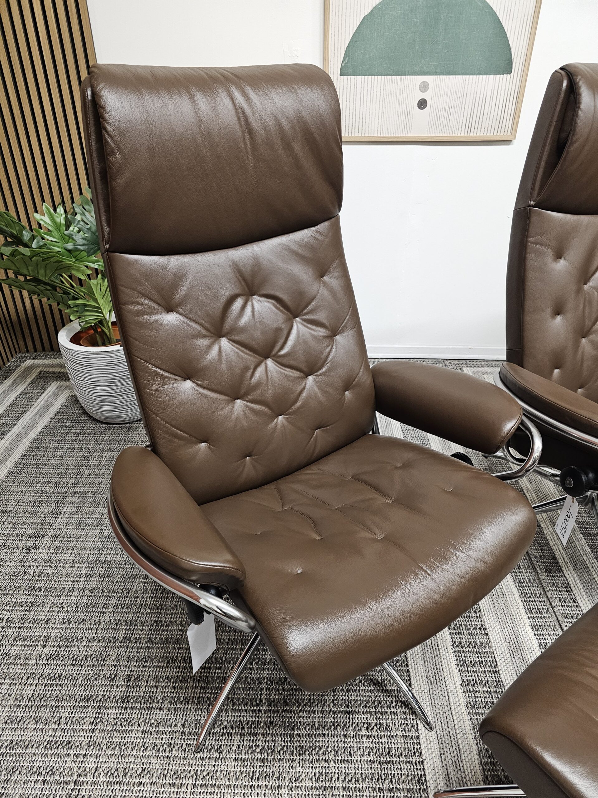 2 stk. Stressless Høyrygg Metro lenestoler m/krakk - Bilde 19