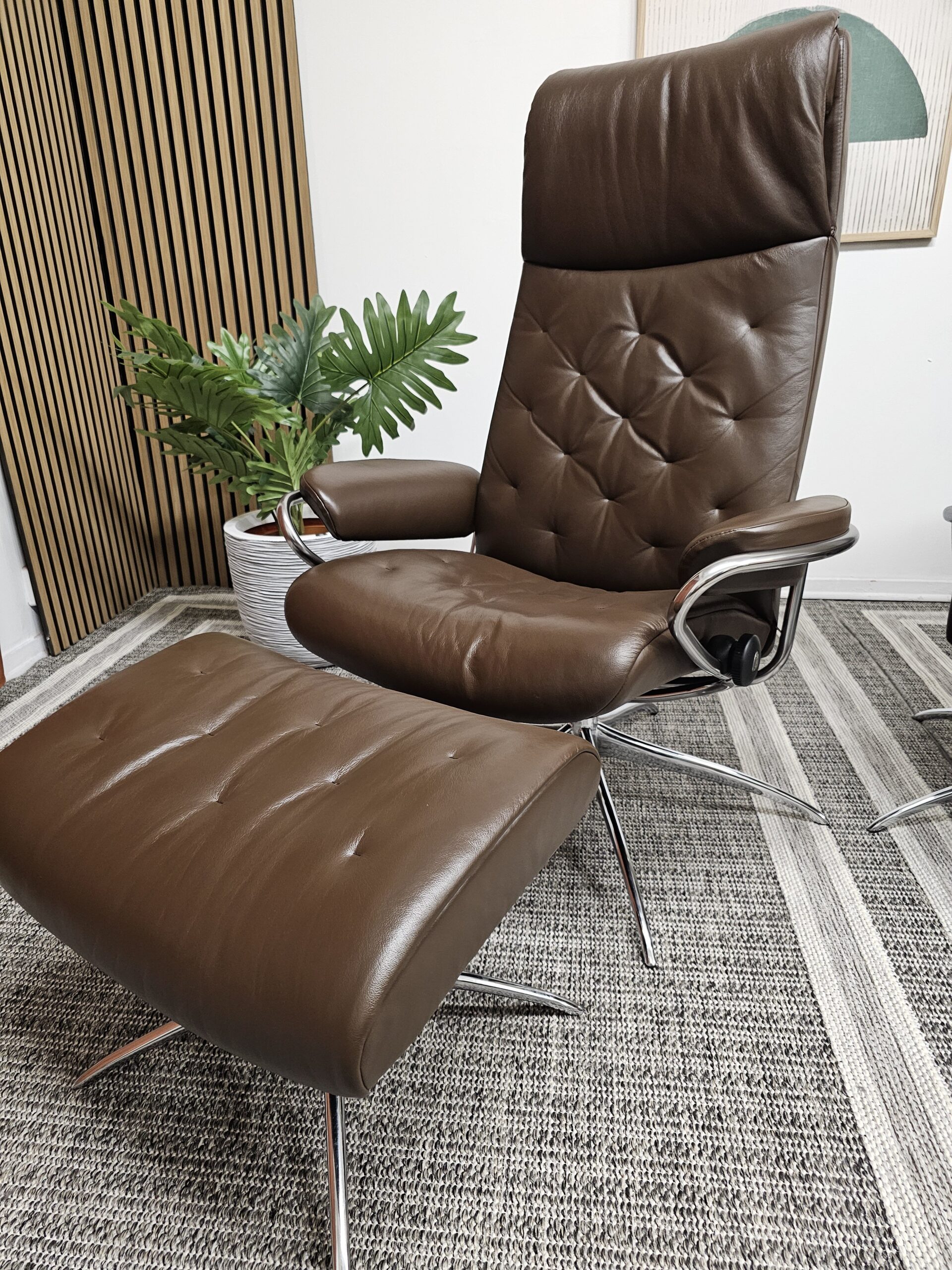 2 stk. Stressless Høyrygg Metro lenestoler m/krakk - Bilde 22
