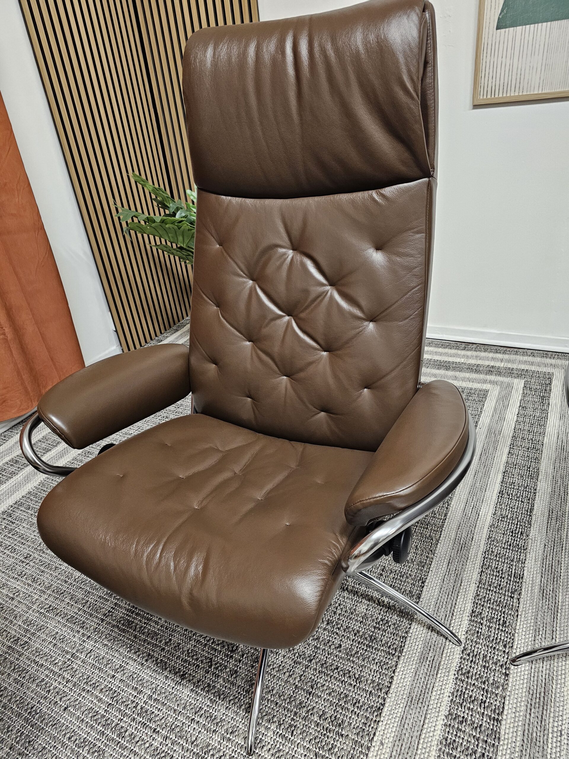 2 stk. Stressless Høyrygg Metro lenestoler m/krakk - Bilde 8