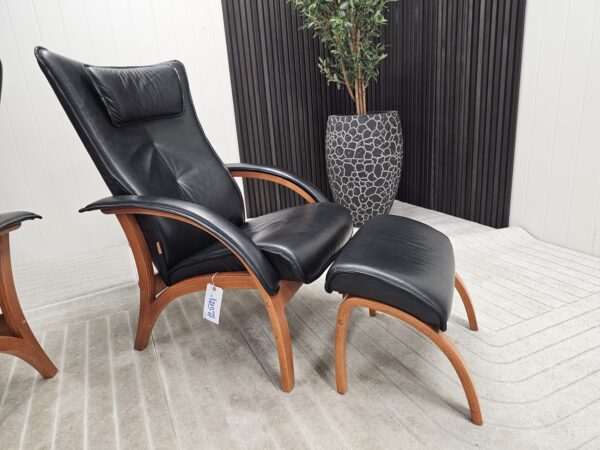 2 stk. Brunstad Delta Legend lenestoler med krakk