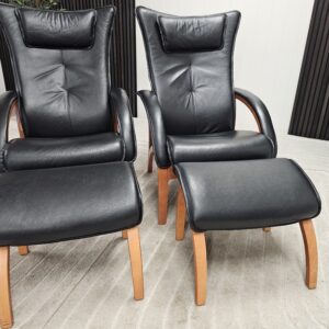 2 stk. Brunstad Delta Legend lenestoler med krakk - Bilde 8