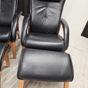 2 stk. Brunstad Delta Legend lenestoler med krakk - Bilde 7