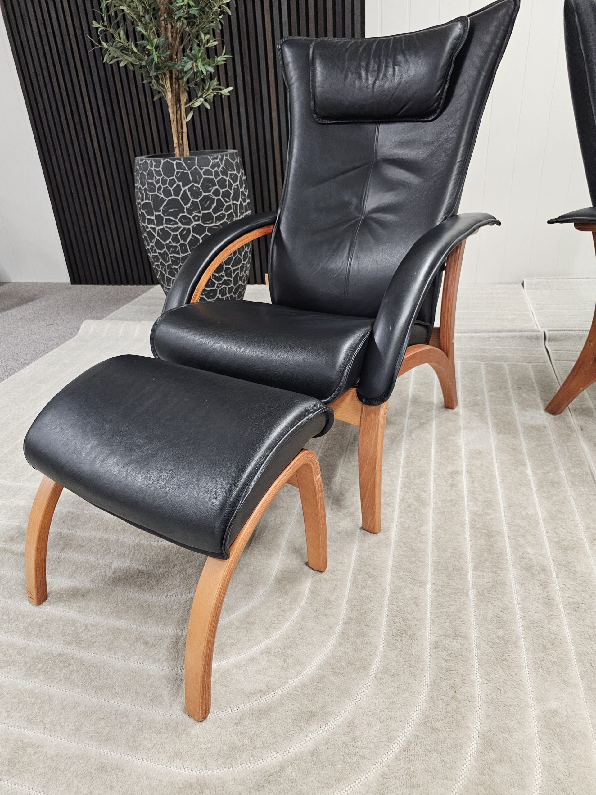 2 stk. Brunstad Delta Legend lenestoler med krakk - Bilde 11