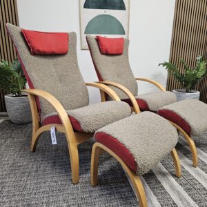 2 stk. Brunstad Delta lenestoler med krakk - Bilde 12