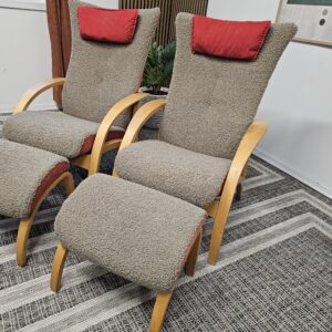 2 stk. Brunstad Delta lenestoler med krakk - Bilde 14