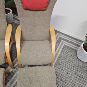 2 stk. Brunstad Delta lenestoler med krakk - Bilde 16