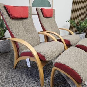 2 stk. Brunstad Delta lenestoler med krakk - Bilde 2