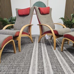 2 stk. Brunstad Delta lenestoler med krakk - Bilde 13