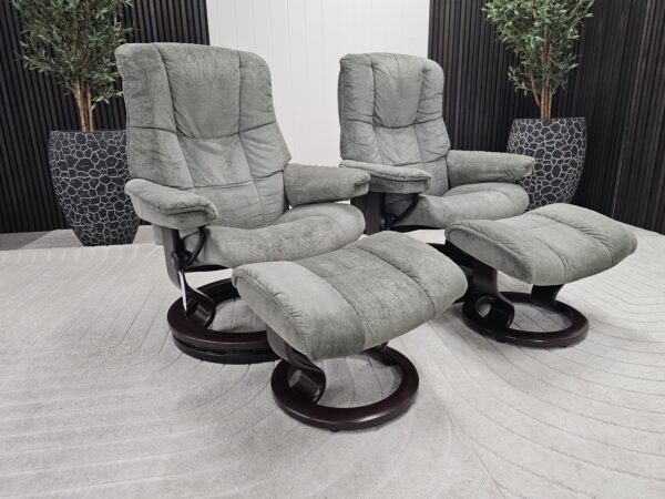 2 stk. Stressless Mayfair lenestoler med krakk