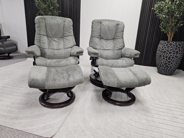 2 stk. Stressless Mayfair lenestoler med krakk