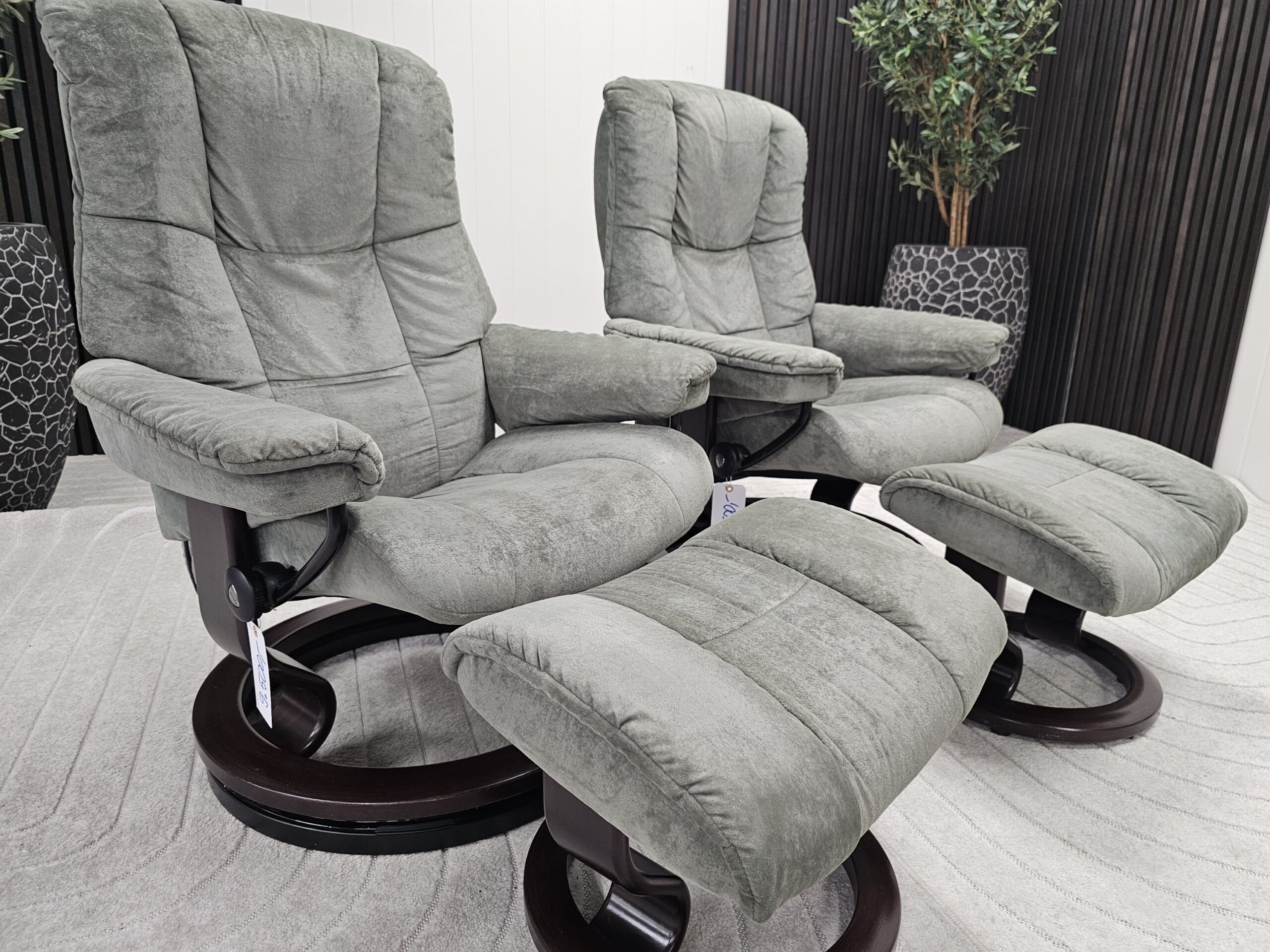 2 stk. Stressless Mayfair lenestoler med krakk - Bilde 12