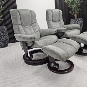 2 stk. Stressless Mayfair lenestoler med krakk