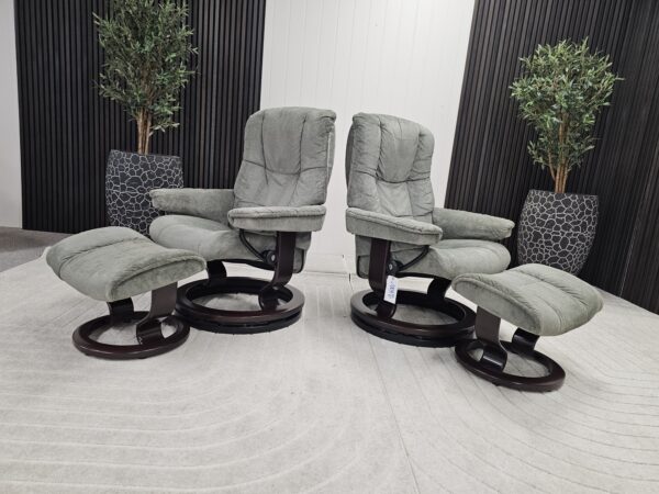 2 stk. Stressless Mayfair lenestoler med krakk