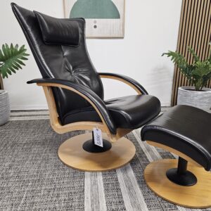 Brunstad Delta Swing lenestol med krakk