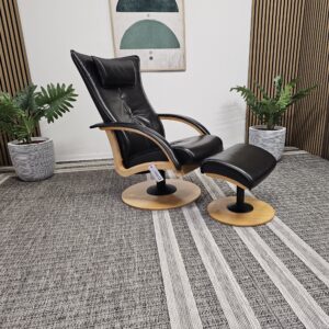 Brunstad Delta Swing lenestol med krakk - Bilde 2