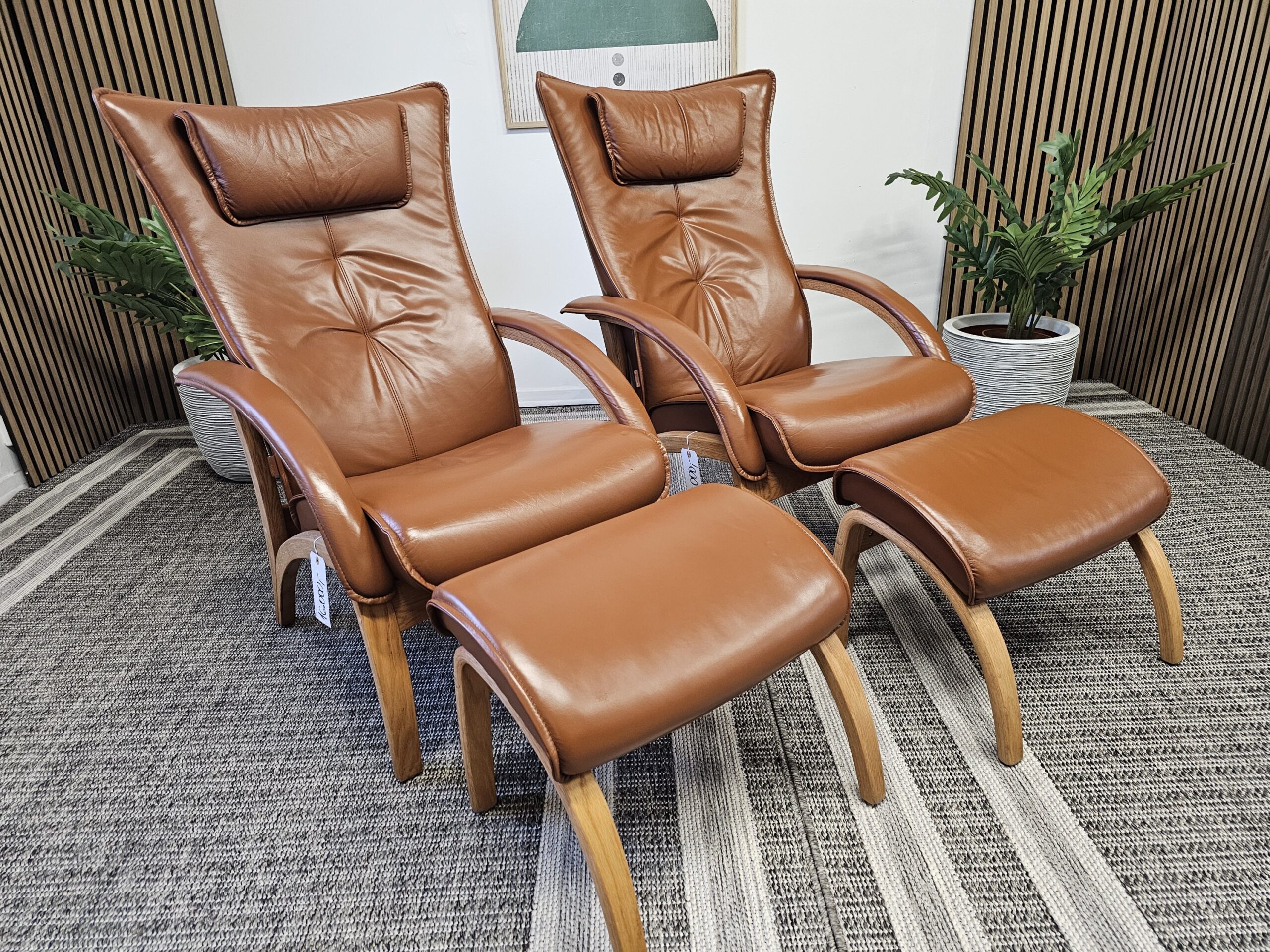 2 stk. Brunstad Delta Legend lenestoler med krakk - Bilde 10