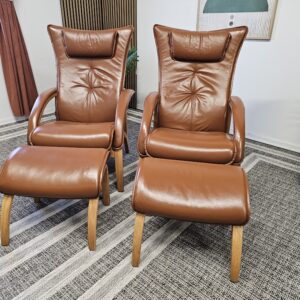 2 stk. Brunstad Delta Legend lenestoler med krakk - Bilde 16