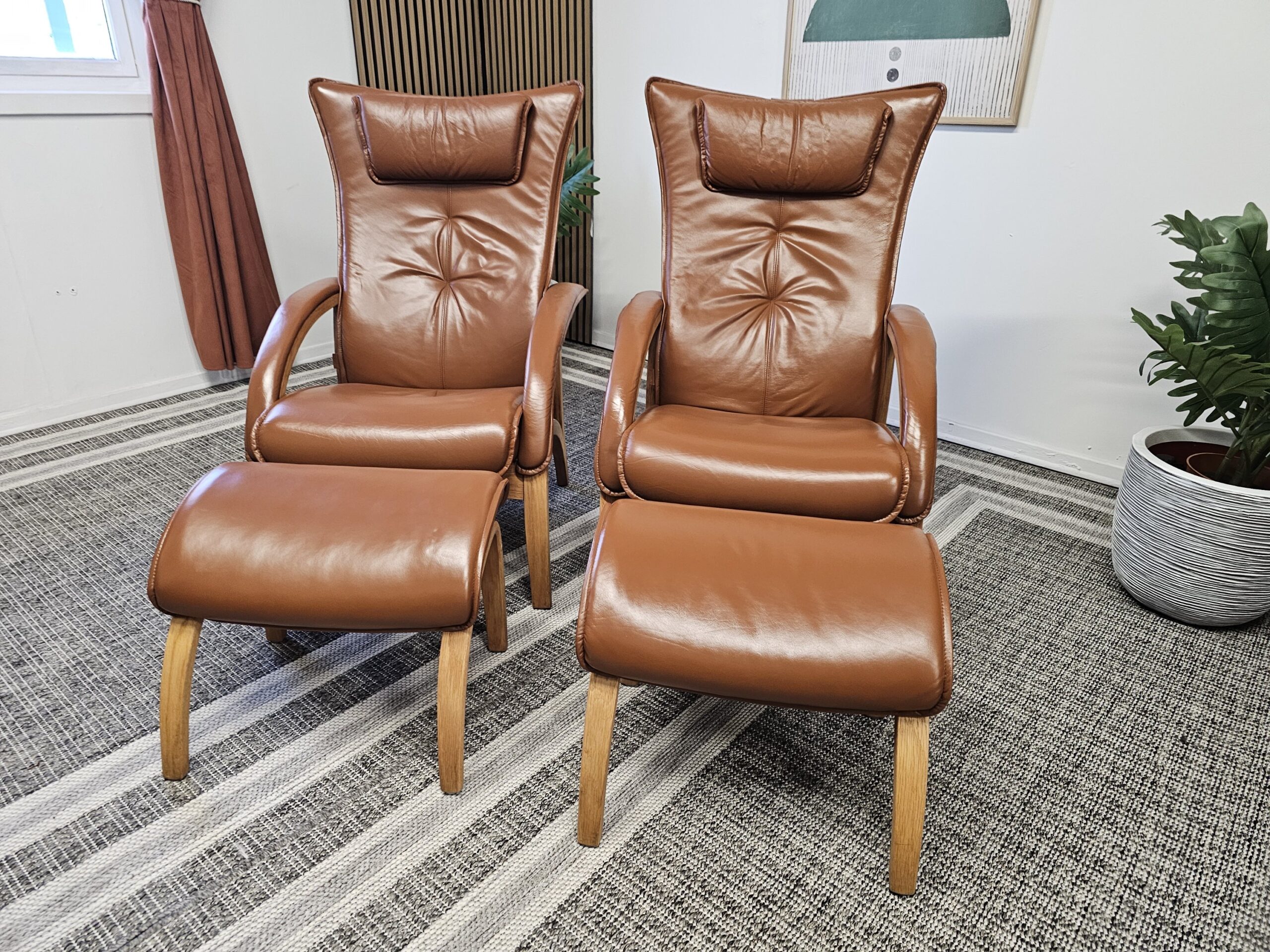 2 stk. Brunstad Delta Legend lenestoler med krakk - Bilde 16