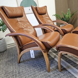 2 stk. Brunstad Delta Legend lenestoler med krakk - Bilde 12
