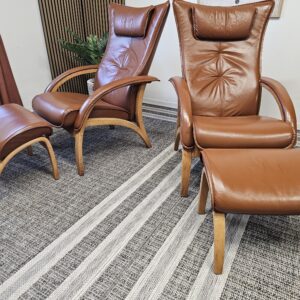 2 stk. Brunstad Delta Legend lenestoler med krakk - Bilde 4