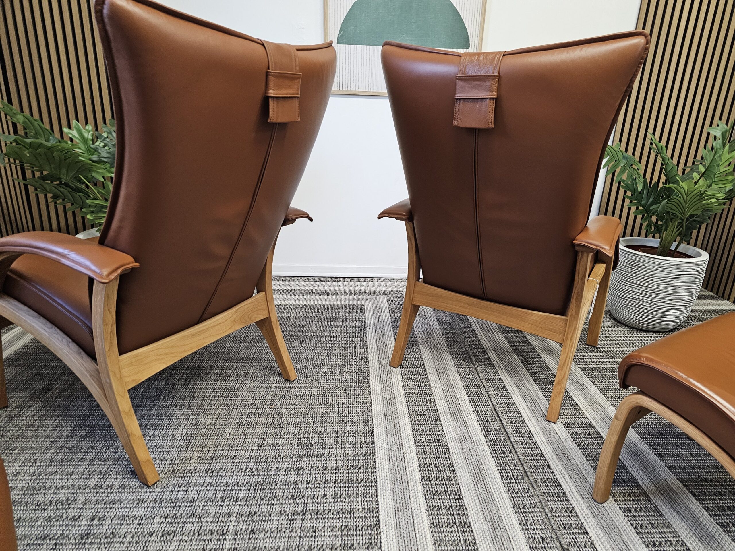 2 stk. Brunstad Delta Legend lenestoler med krakk - Bilde 15