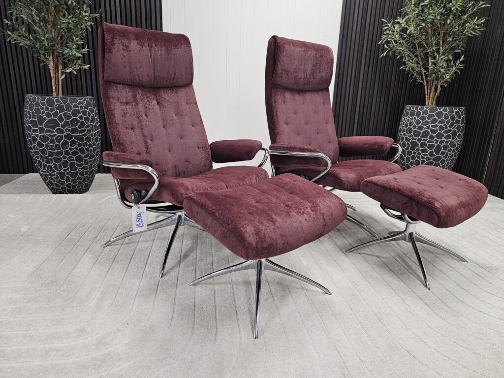 2 stk. Stressless London lenestoler med krakk