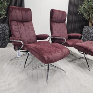 2 stk. Stressless London lenestoler med krakk