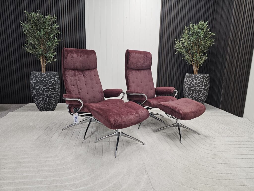 2 stk. Stressless London lenestoler med krakk